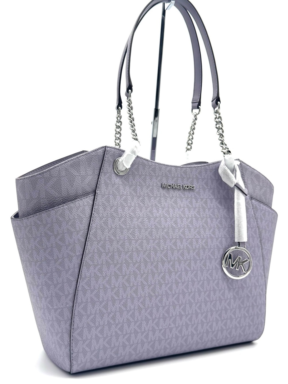 Michael Kors Jet Set Large Signature Logo Shoulder Bag - Lilac